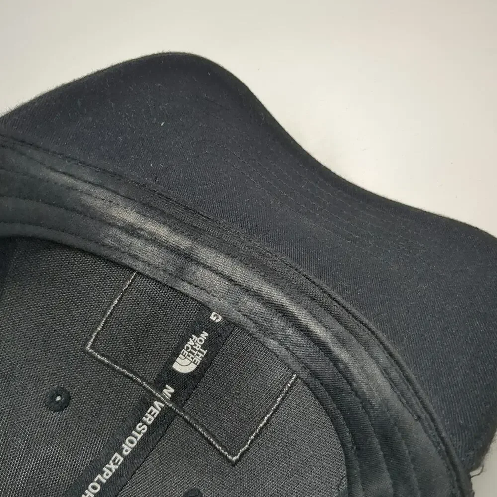The North Face Trucker Hat Black One Size Mesh Back Snapback Alpine Logo Patch